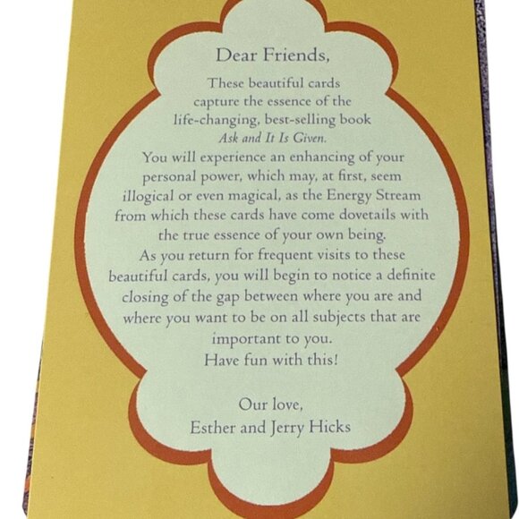 Ask and It Is Given Cards 60-Card Deck Esther & Jerry Hicks Abraham Like New - Picture 4 of 6